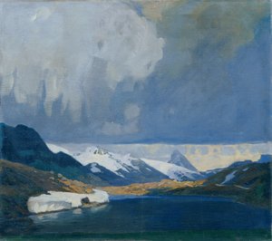 Bernina onweer door Alfred Poell
