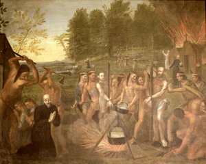 Martelaarschap van drie Jezuïetenpriesters, 1649 door Alfred Pommier