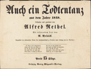 Ook een Dodendans: Titelpagina door Alfred Rethel