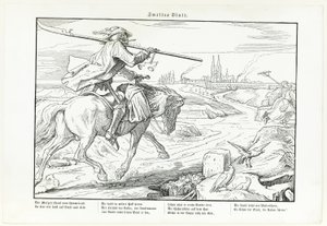 Auch ein Todtentanz, plaat II door Alfred Rethel