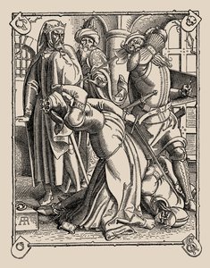 Die Nibelungen. Hoe Gunther en Hagen en Kriemhild werden gedood, 1840-1841 door Alfred Rethel