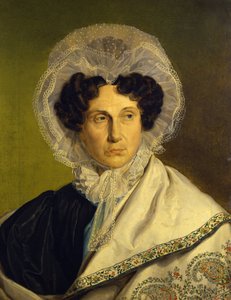 Portret van de Moeder van de Kunstenaar door Alfred Rethel