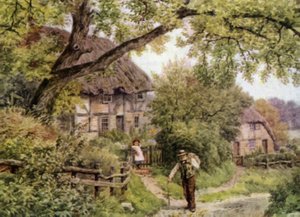 Een zijstraat in Houghton, Sussex door Alfred Robert Quinton