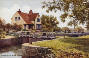Benson Lock Rivier de Theems door Alfred Robert Quinton