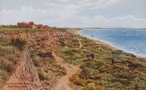 Kliffen, kijkend naar het oosten, Barton-on-Sea