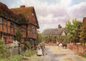 Cottages, East Hagbourne door Alfred Robert Quinton