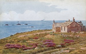 Eerste en laatste huis in Engeland en Longships vuurtoren, Lands End