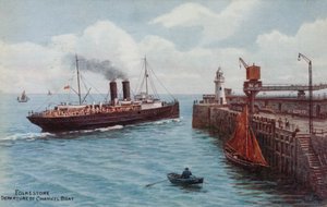Folkestone, vertrek van Kanaalboot door Alfred Robert Quinton