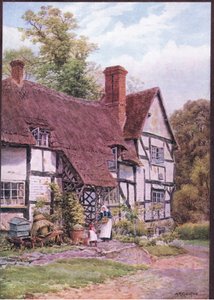 Havington, bij Evesham, Worcester, uit The Cottages and the Village Life of Rural England gepubliceerd door Dent & Sons Limited door Alfred Robert Quinton
