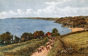 Start Bay en Blackpool Sands, vanaf Stoke Fleming, Zuid-Devon