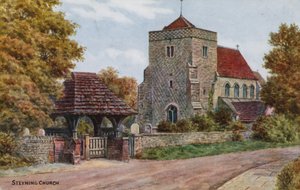 Steyning Kerk (kleur litho)