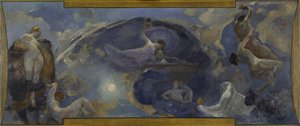 Esquisse voor het Petit Palais, galerie zuid: Poëzie - Drama door Alfred Roll