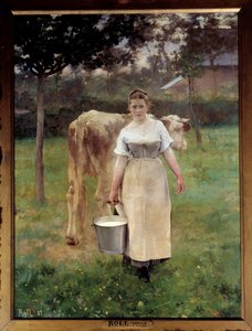 Manda Lametrie, de boerin. 1887 door Alfred Roll