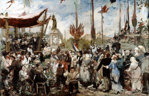 De 14e juli 1880, laat 19e begin 20e eeuw door Alfred Roll