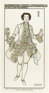Kostuumontwerp voor de opera Der Rosenkavalier De Ridder van de Roos door Richard Strauss, 1910 door Alfred Roller