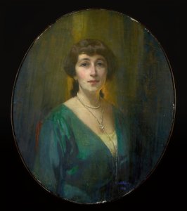 Portret van een onbekende vrouw door Alfred Rudolfowitsch Eberling