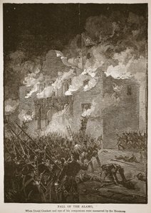 Val van de Alamo, uit een boek gepubliceerd in 1896 door Alfred Rudolph (after) Waud