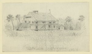Pilotenhuis St. Johns rivier door Alfred Rudolph Waud