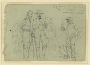De Prins de Joinville schetst "Parijs" door Alfred Rudolph Waud