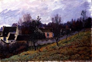 Herfst in Louveciennes door Alfred Sisley