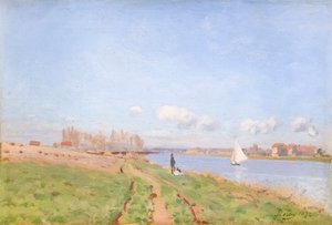 Oevers van de Seine bij Argenteuil door Alfred Sisley