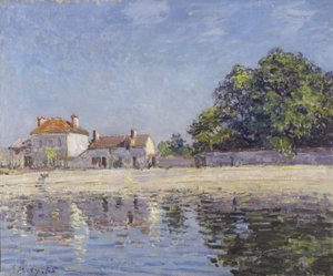 De rivier Loing bij Saint-Mammes door Alfred Sisley