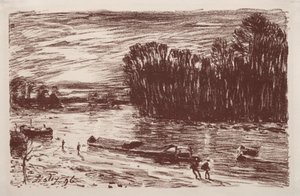 Oevers van de Loing, nabij Saint-Mammès door Alfred Sisley