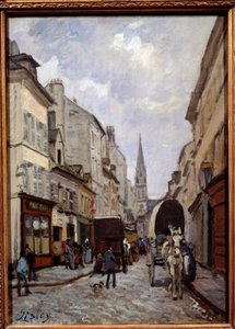 Grande rue in Argenteuil door Alfred Sisley