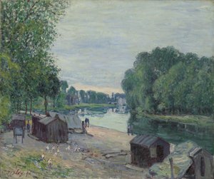 Hutten aan de rand van de Loing (1896) door Alfred Sisley