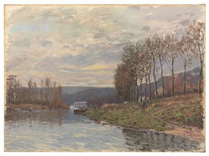De Seine bij Bougival door Alfred Sisley
