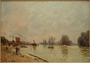 De Seine bij Suresnes door Alfred Sisley