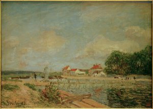 De dam van de Loing in Saint-Mammès