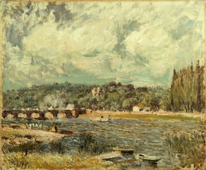Le Pont de Sèvres door Alfred Sisley