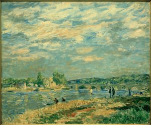 De brug van Sèvres door Alfred Sisley