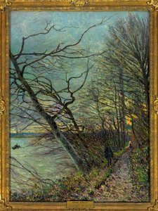 Le bois des Roches, Veneux - Nadon (Veneux-les-Sablons), Seine et Marne. Schilderij door Alfred Sisley (1880) door Alfred Sisley