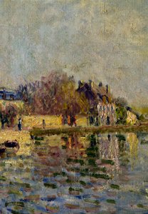 Loing (detail) door Alfred Sisley