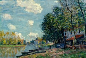 Moret - Oevers van de Loing door Alfred Sisley