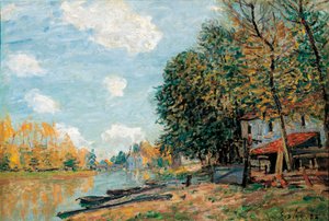 Moret, De oevers van de rivier Loing door Alfred Sisley