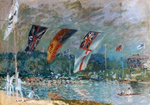 Regatta in Molesey, 1874 door Alfred Sisley