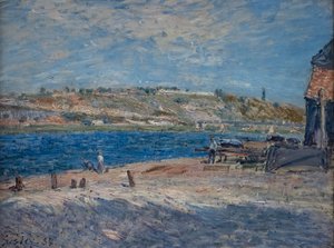 Rivieroever bij Saint-Mammès door Alfred Sisley