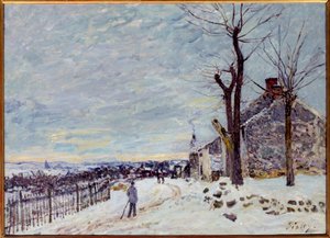 Sneeuwweer in Veneux-Nadon door Alfred Sisley