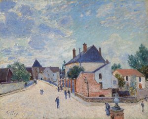 Straat in Moret, ca. 1890