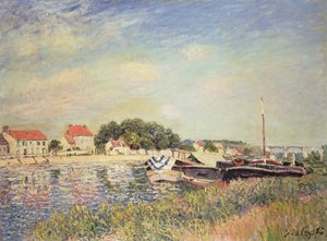 De Oevers van de Loing bij Saint-Mammes door Alfred Sisley