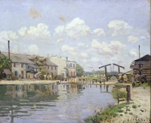 Het Canal Saint-Martin, Parijs door Alfred Sisley