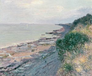 De Klif bij Penarth, Avond, Laag Tij door Alfred Sisley