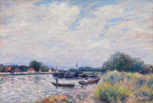 De Loing bij Saint-Mammes, c.1859-99 door Alfred Sisley