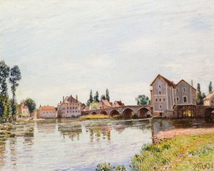 De Loing onder de Pont de Moret, 1892 door Alfred Sisley