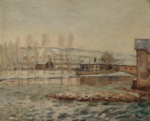 De molens bij Moret, 1890 door Alfred Sisley