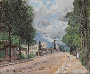 De weg van Gennevilliers, 1872 door Alfred Sisley