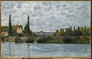 De Seine bij Bougival, 1873 door Alfred Sisley